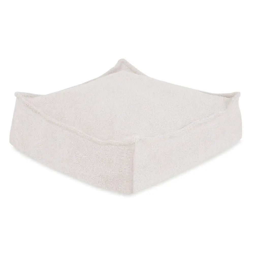 Pouf 60x60 cm - Coussin de sol, agneau crème - Plush Nest by Misioo