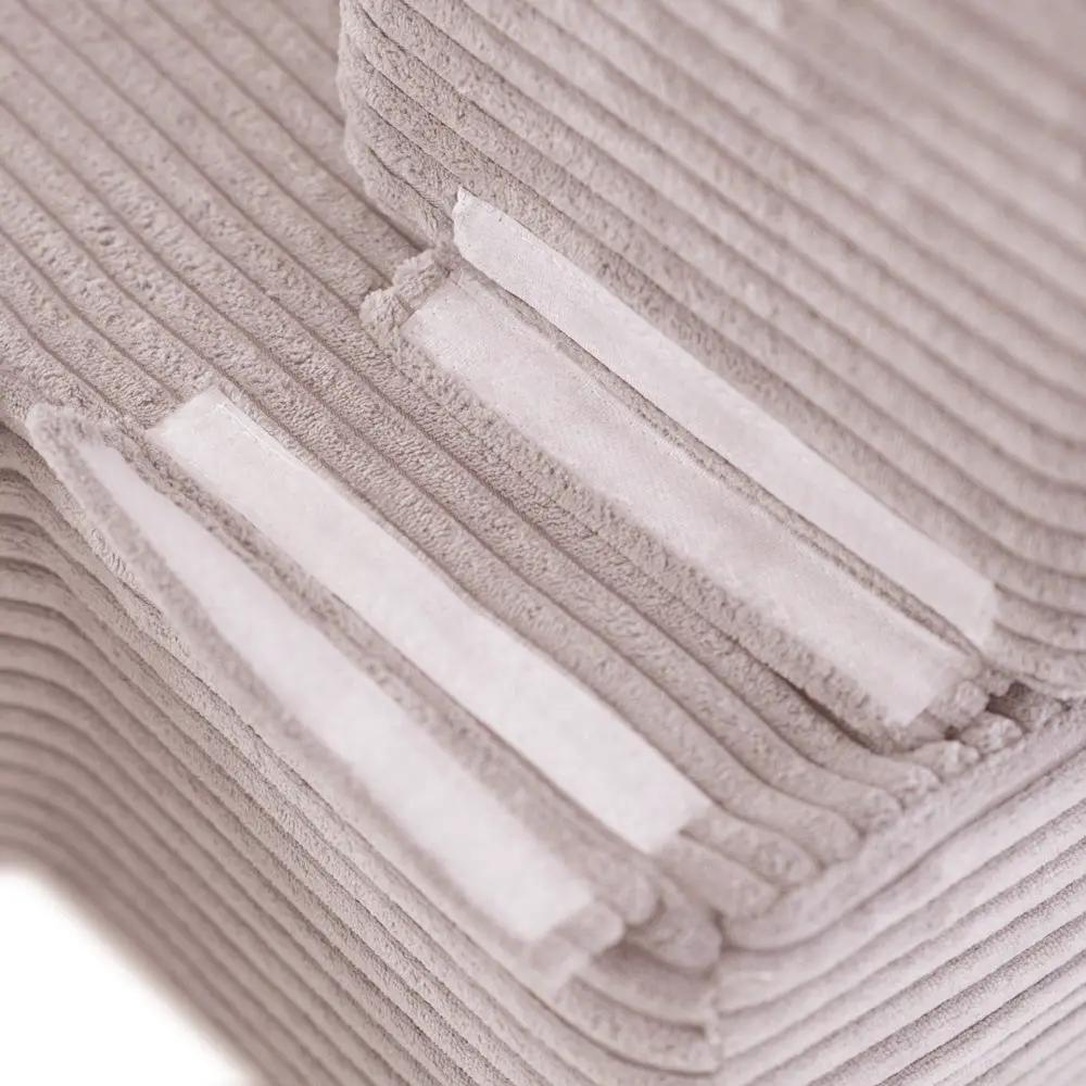 Canapé-lit Foldie - Velours côtelé beige premium, lavable, imperméable - Plush Nest by Misioo