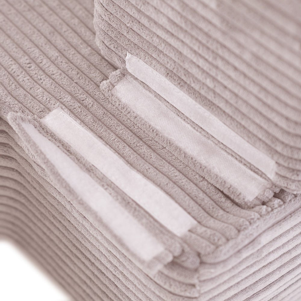 Canapé - lit Foldie - Velours côtelé beige premium, lavable, imperméable - Plush Nest - myplayground