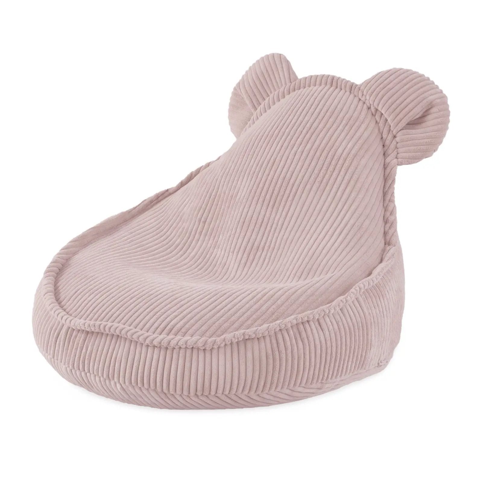 Fauteuil Huggy Bear - 68x45, rose clair velours côtelé premium- Plush Nest by Misioo