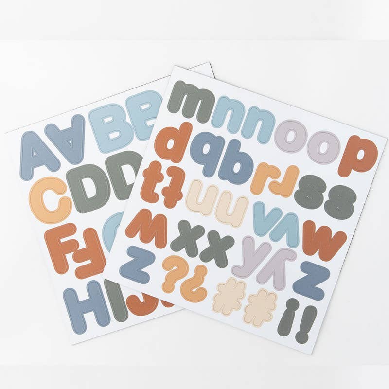 Lettres magnétiques - bleu caramel - lot de 125 magnets - myplayground