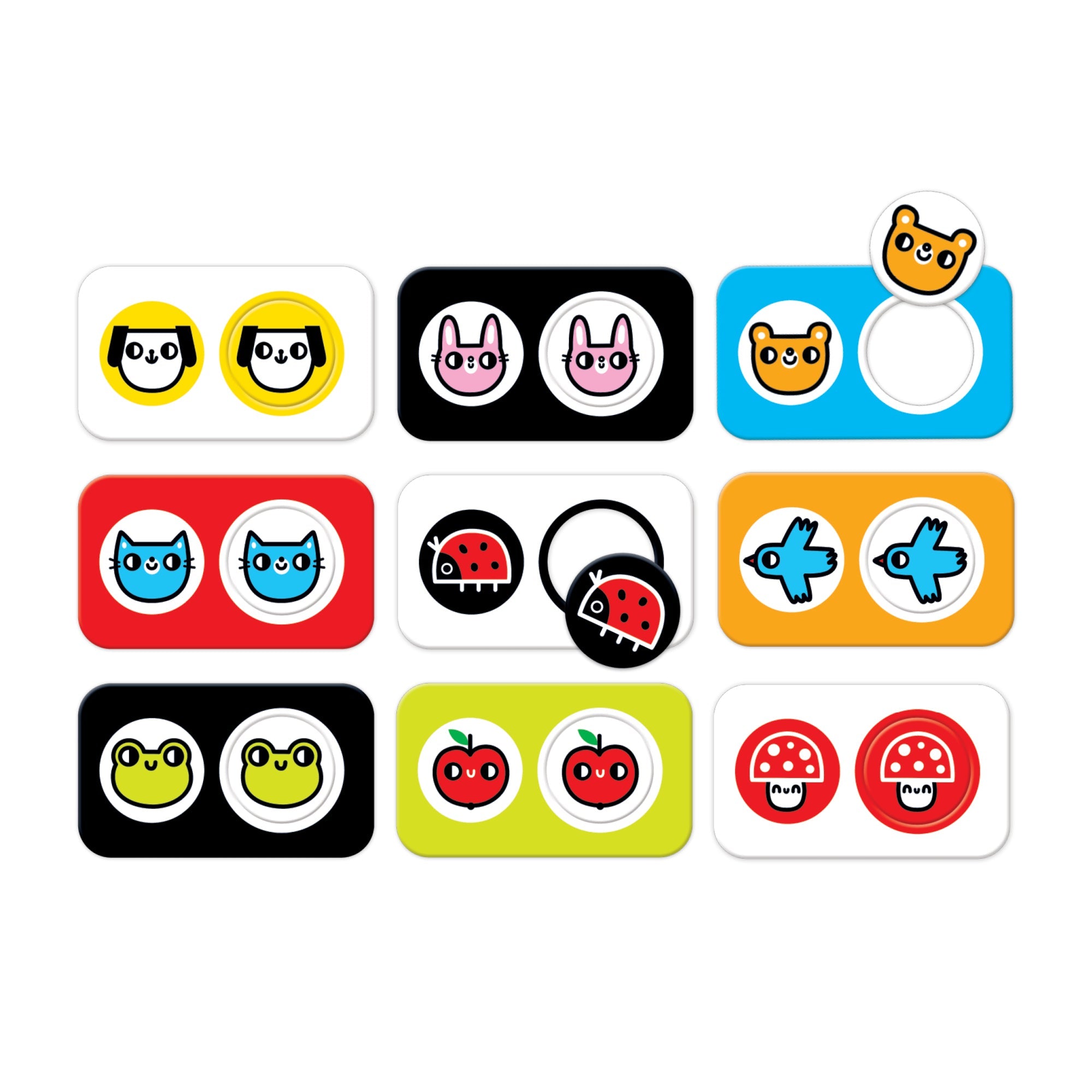 Puzzle Contraste Élevé Jumeaux à Associer - Banana Panda - myplayground