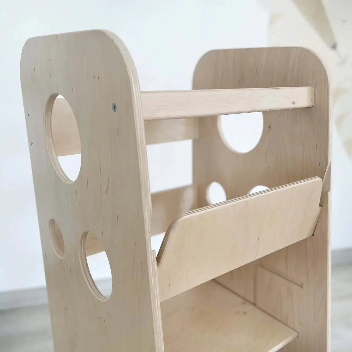 Tour Ajustable d’Apprentissage 3-en-1 XL - Bois Brut (non verni) - 18 à 24 mois - BusyKids by BusyKids