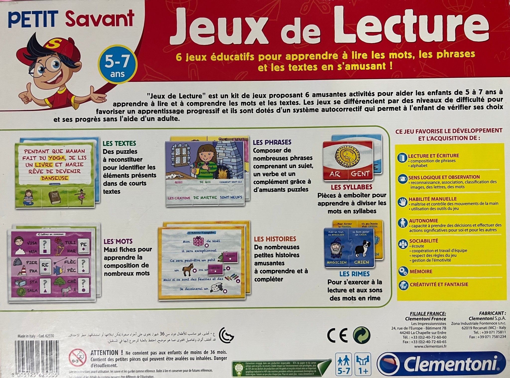 Jeux de lecture - comme neuf - myplayground