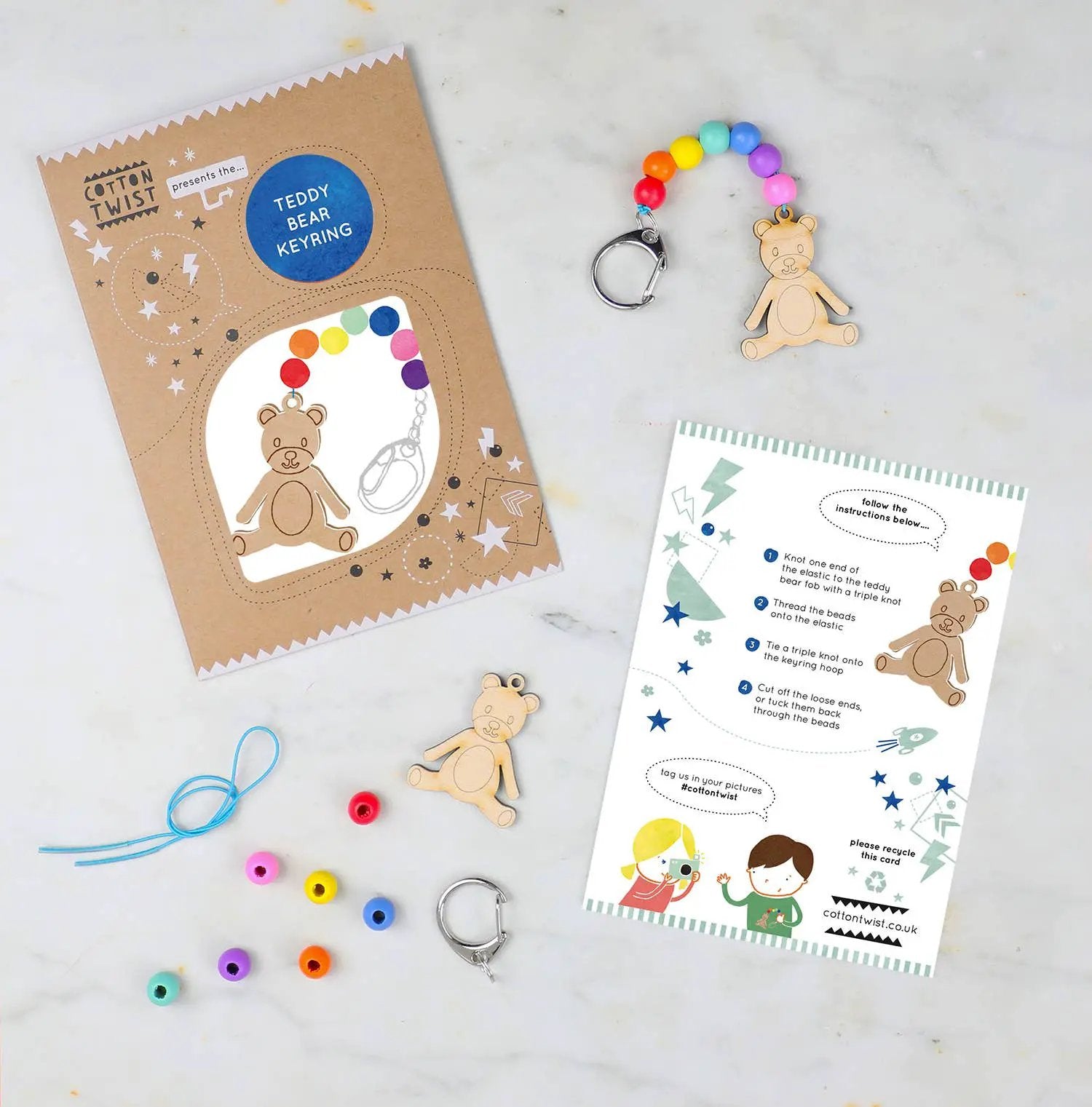 Faites votre propre nounours en peluche porte-clés by Cotton Twist