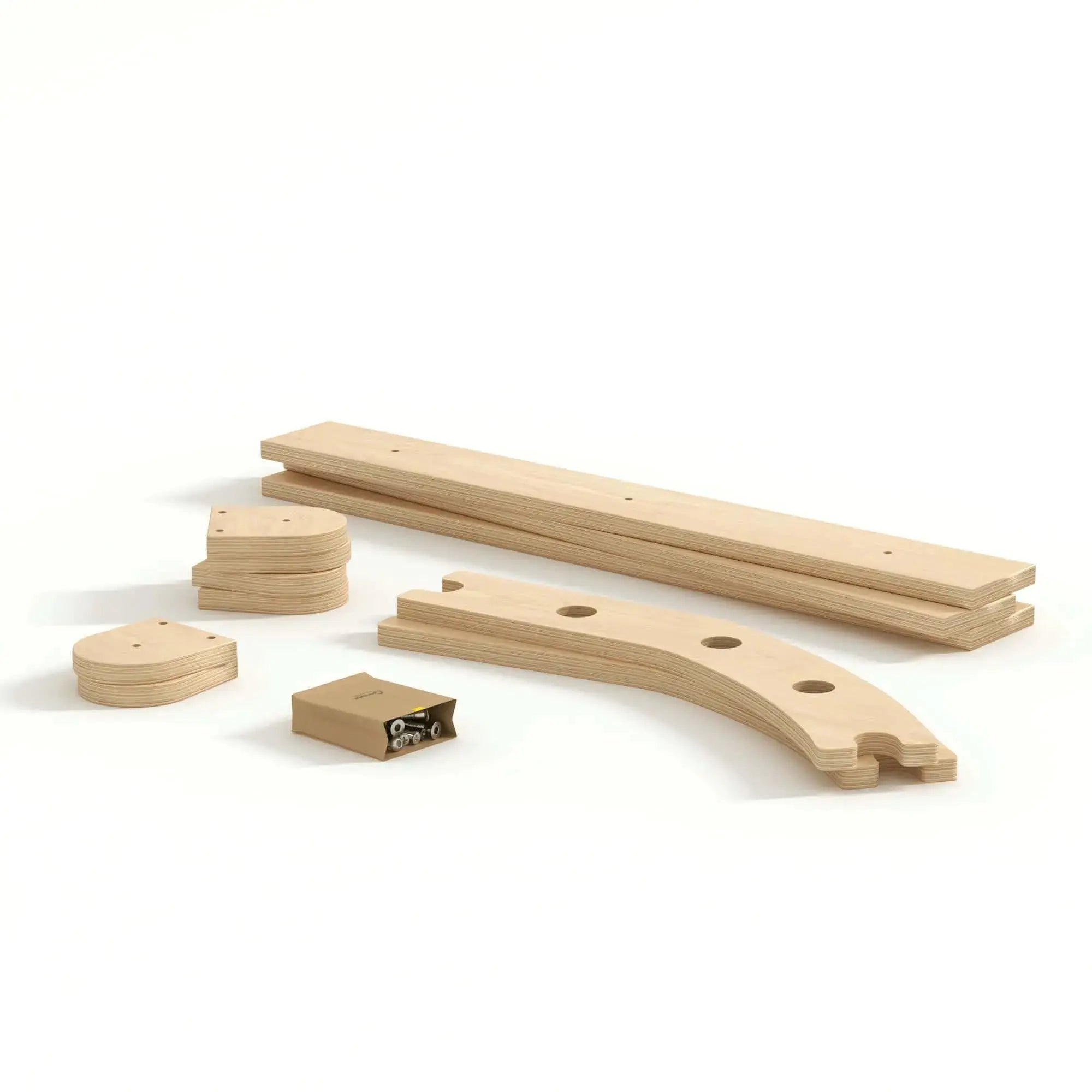 Fixations Murales pour l'ensemble d’escalade - bois naturel, 18 à 24 mois - BusyKids by BusyKids