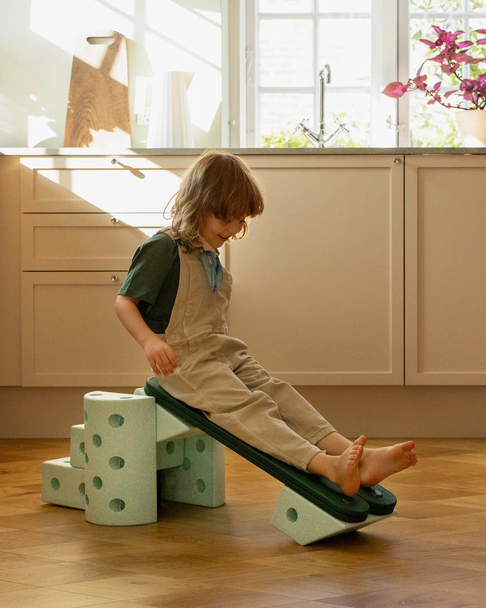 2x Poutres d'équilibre - Forest Green - Modu - myplayground