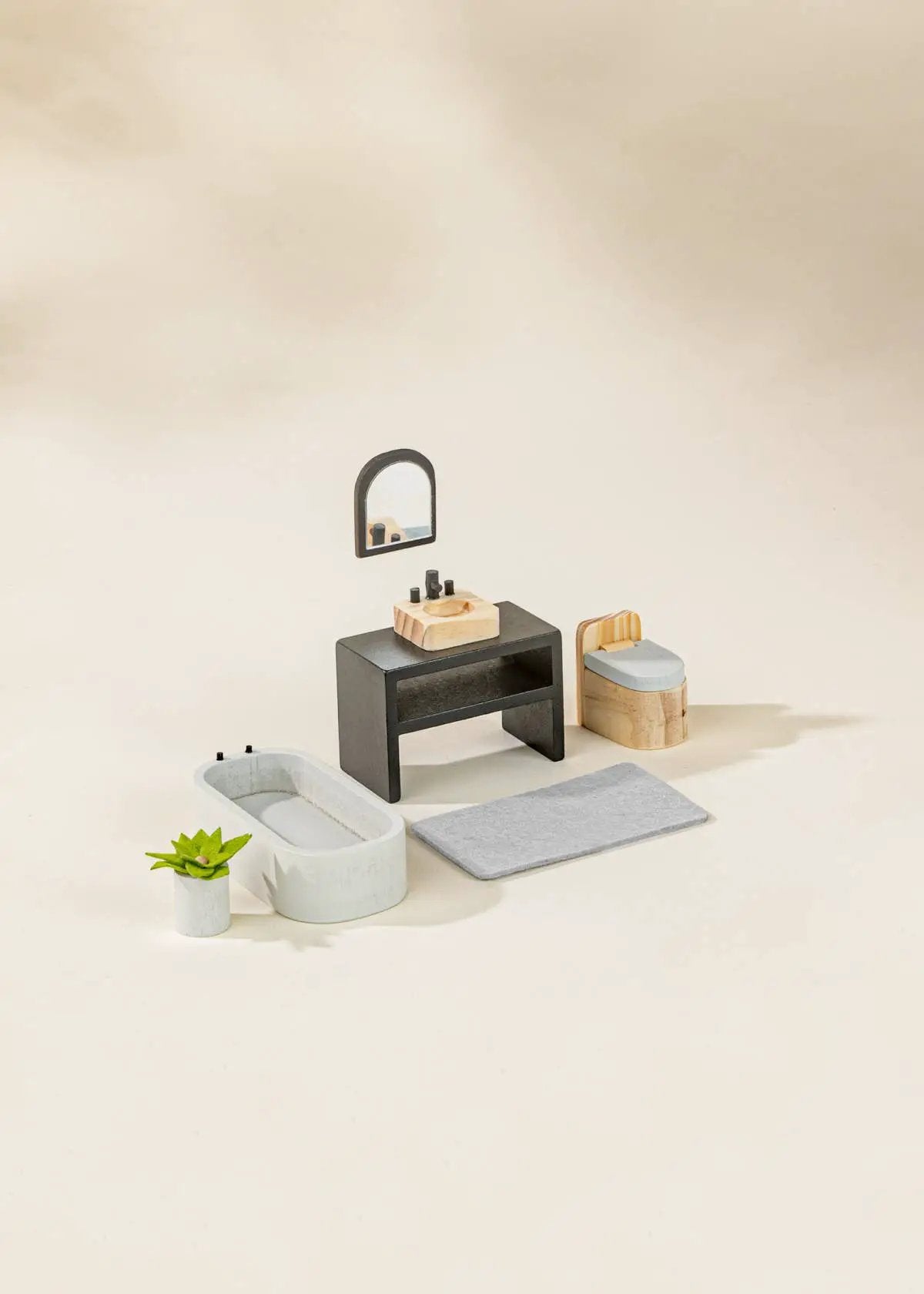Meubles et accessoires de salle de bain pour maison de poupée - bois - Coco Village by Coco Village