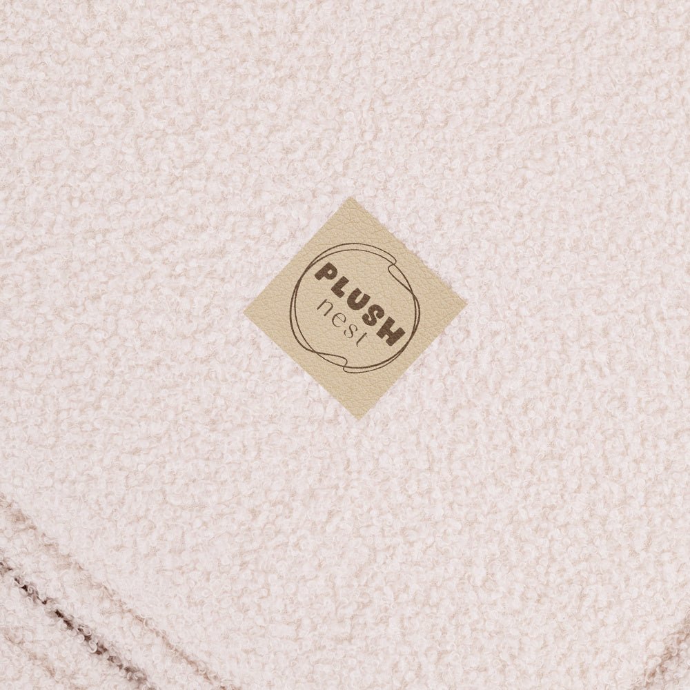 Chaise longue enfant, 150x60x25 cm, agneau crème - Plush Nest - myplayground