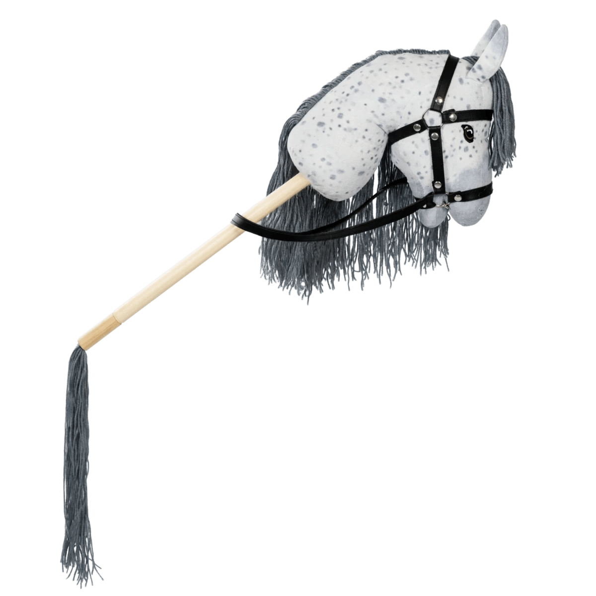 Cheval de loisir bouche ouverte Star gris tacheté - myplayground