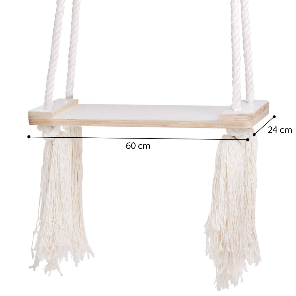 Balançoire d'intérieur plate - Velours côtelé bleu premium - Plush Nest - myplayground