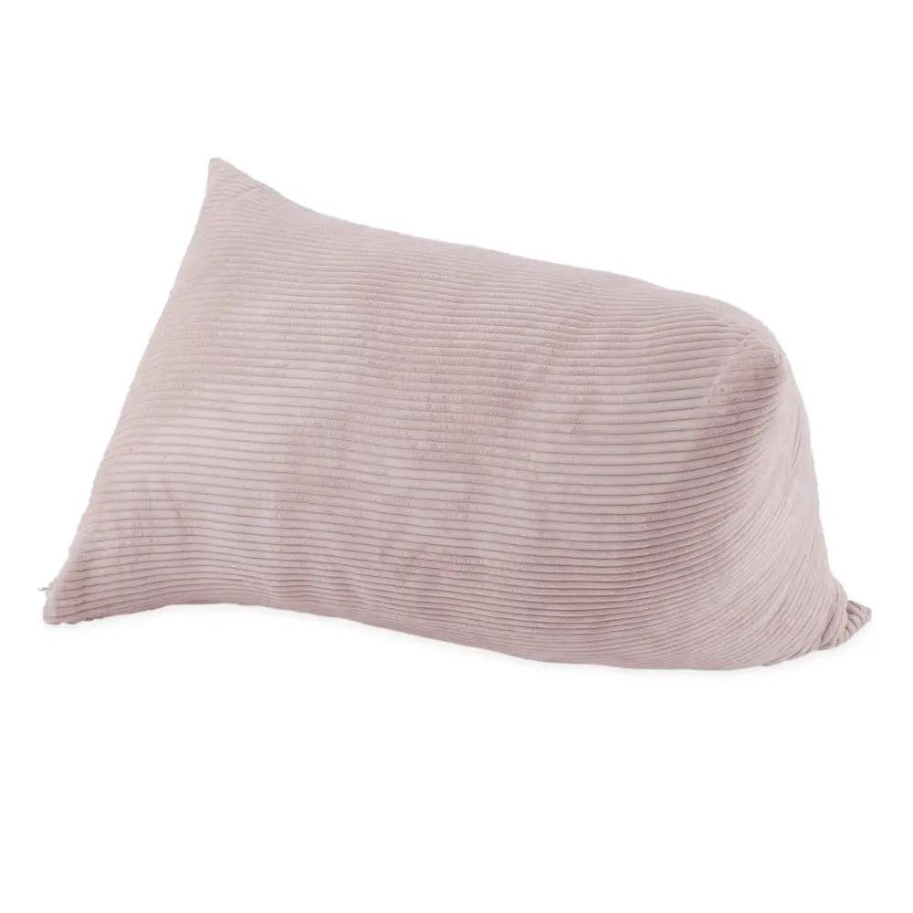 Pouf sac 120x80 cm- pouf en velours côtelé rose clair premium - Plush Nest by Misioo