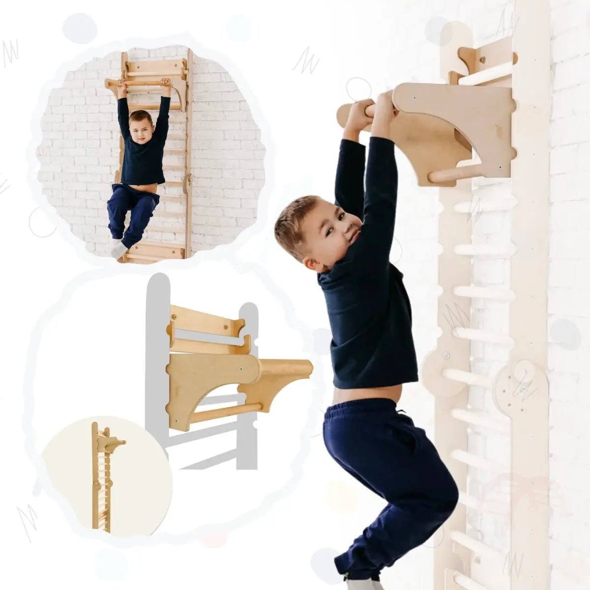 Pikler Triangle Wall Mount Extension Kit For Home Ladder by Goodevas