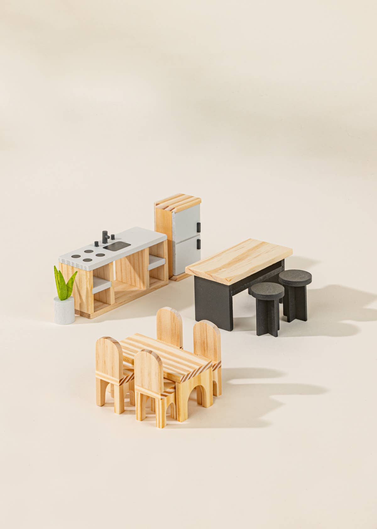 Meubles et accessoires de cuisine en bois pour maison de poupée - Coco Village - myplayground
