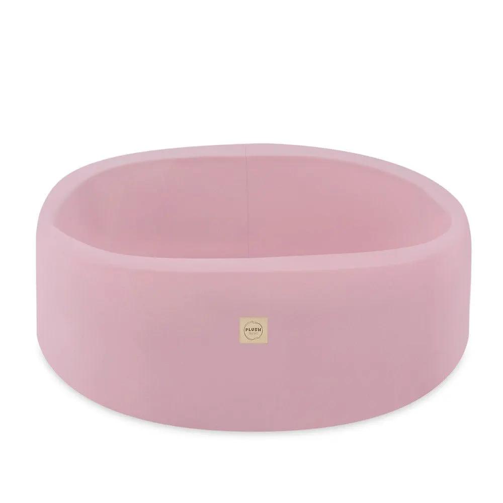 Piscine à balles - ronde 90x30 cm, coton rose - Plush Nest - Misioo by Misioo