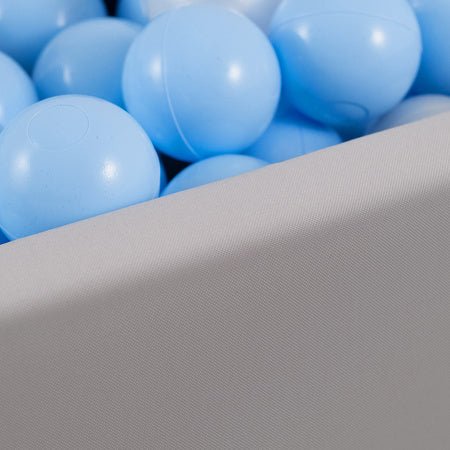 Piscine à balles Carrée - 130x130x50 cm, Gris Clair, Active - Plush Nest - myplayground