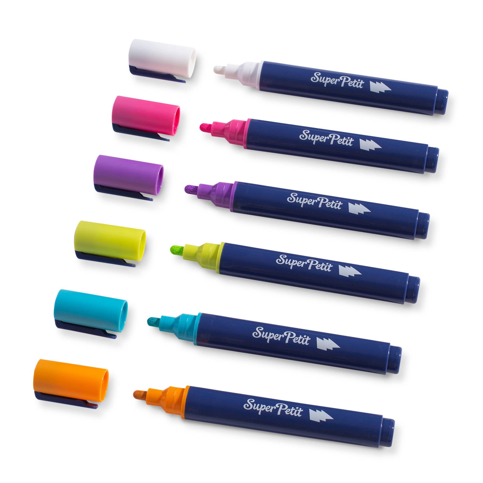 BOITE 6 FEUTRES EFFAÇABLES DECO VITRES - MIROIR - myplayground