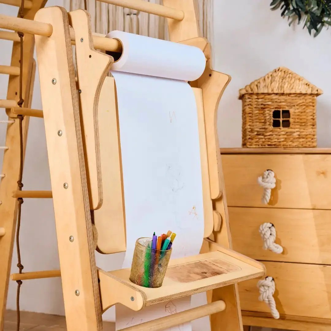 Kids Multifunctional Adjustable Easel Desk With Chair For Indoor Art And Learning Playroom by Goodevas