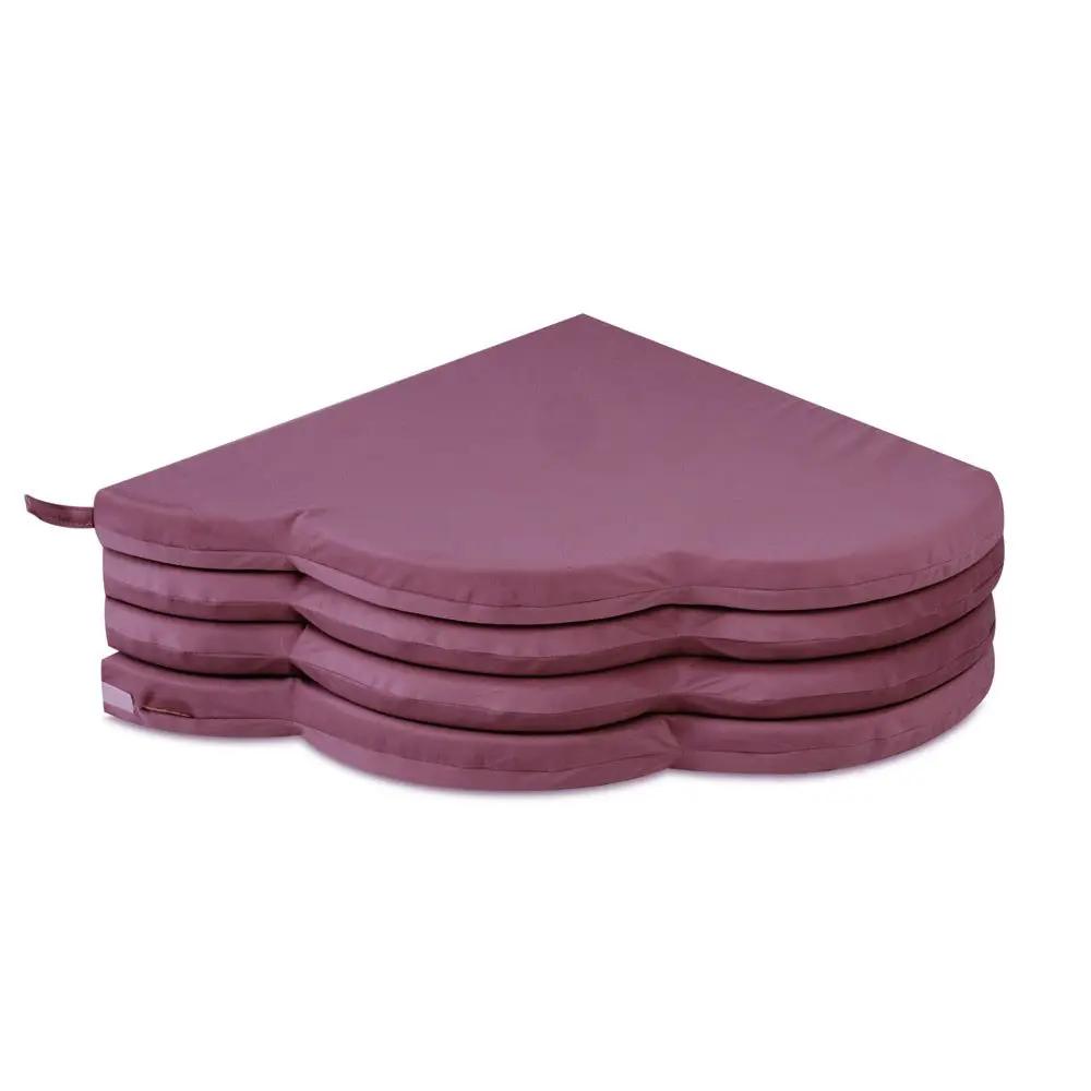 Tapis Fleur - 160x160x5 cm, velours lilas, tapis de jeu - Plush Nest by Misioo