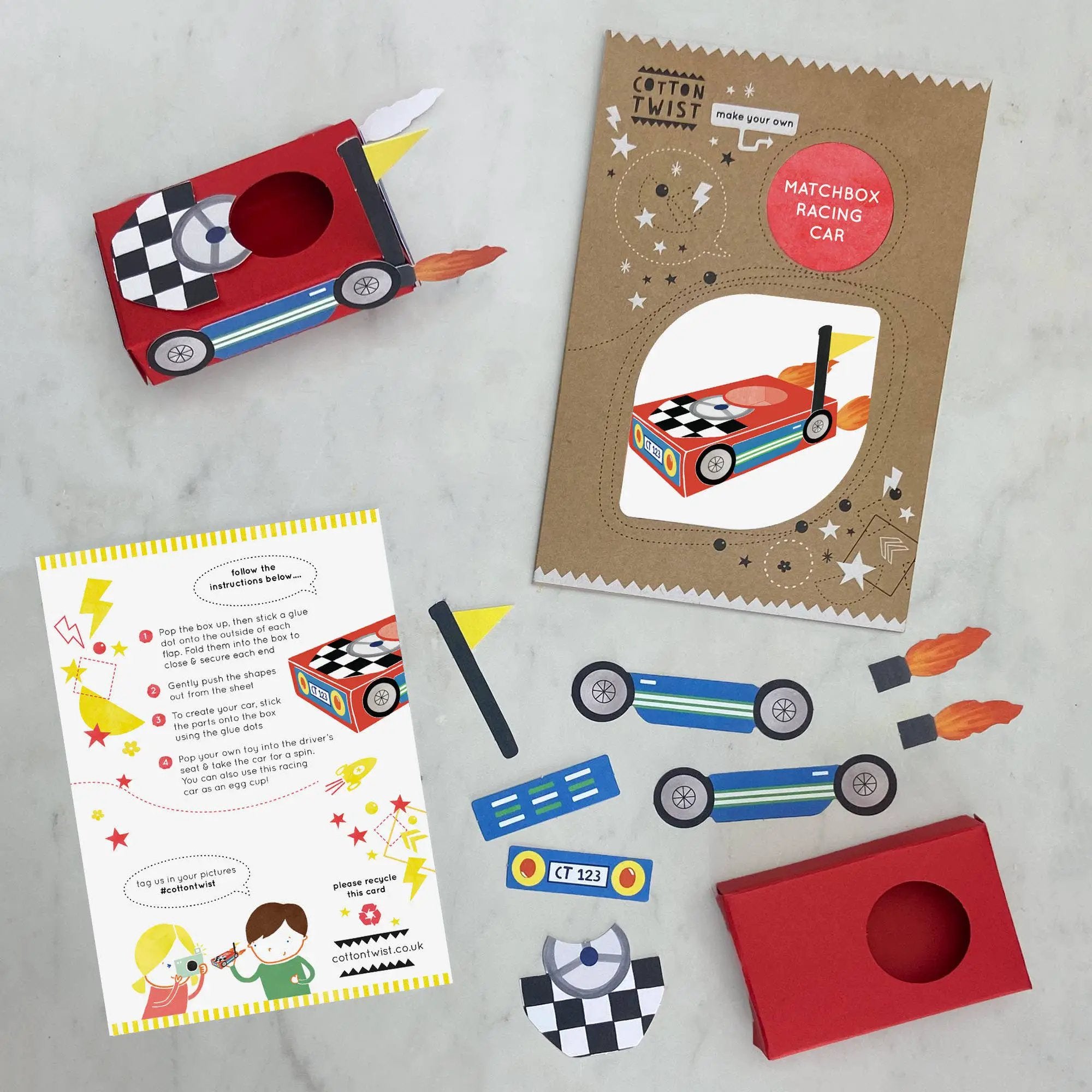Créez votre propre voiture de course Matchbox by Cotton Twist