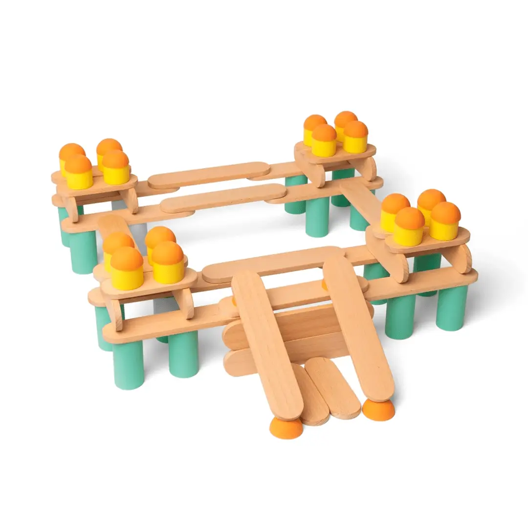 Stix 108 pcs - Jouet éducatif en bois de construction by OPPI