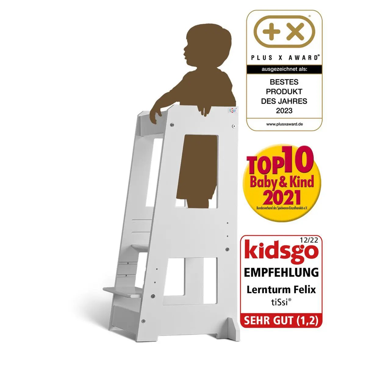 tiSsi® learning tower FELIX beech WHITE by tiSsi ® Familie beginnt mit uns™