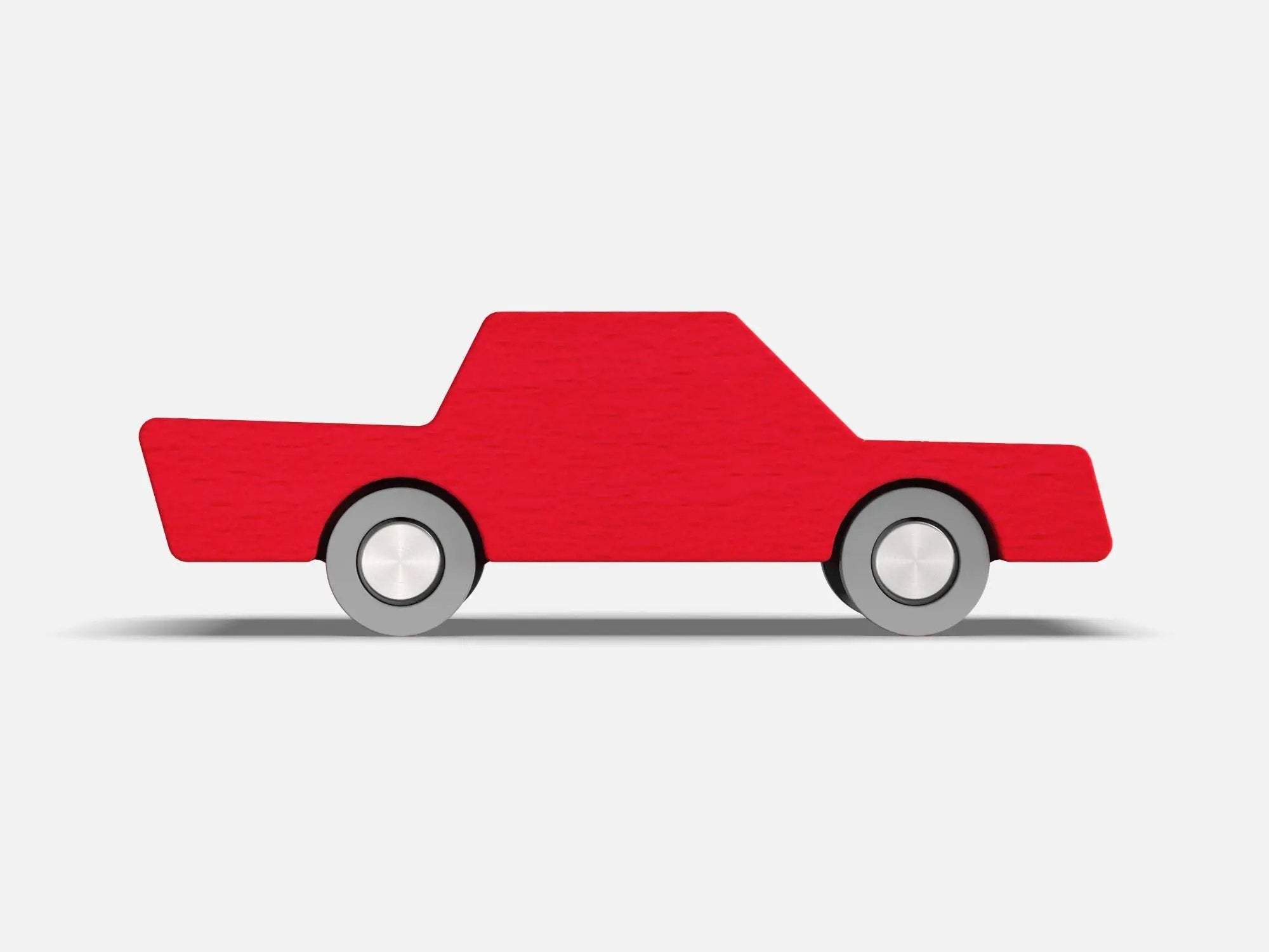 Petite voiture en bois, va-et-vient, rouge by Waytoplay Toys - The Netherlands