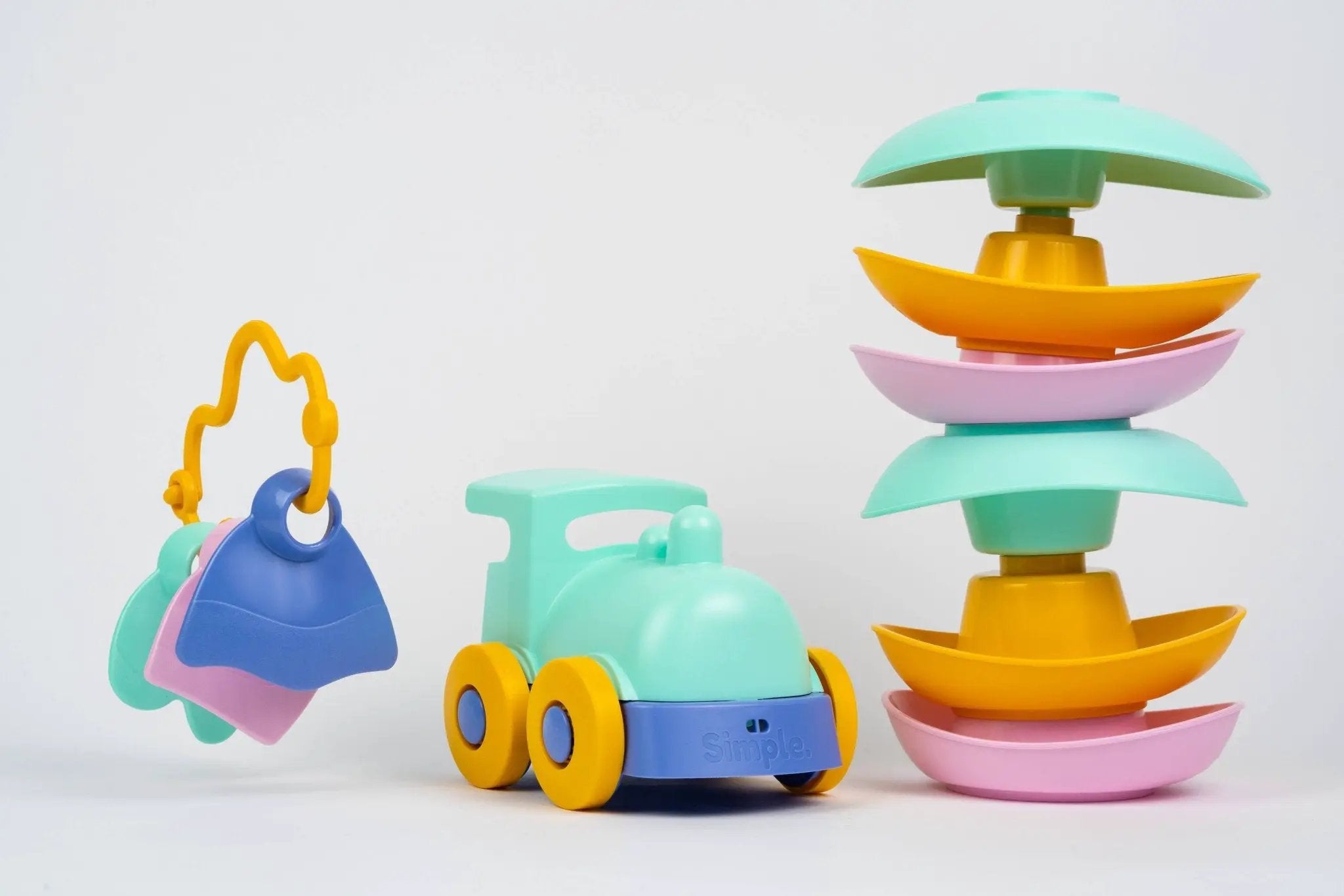 Assortiment - Trains/Coupelles/Hochets - Jouets Éducatifs pour Bébés by Le Jouet Simple