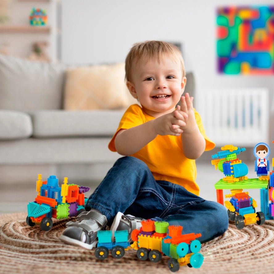 154 Bloko + 2 Plaques + 2 Figurines Famille - Bloko - myplayground