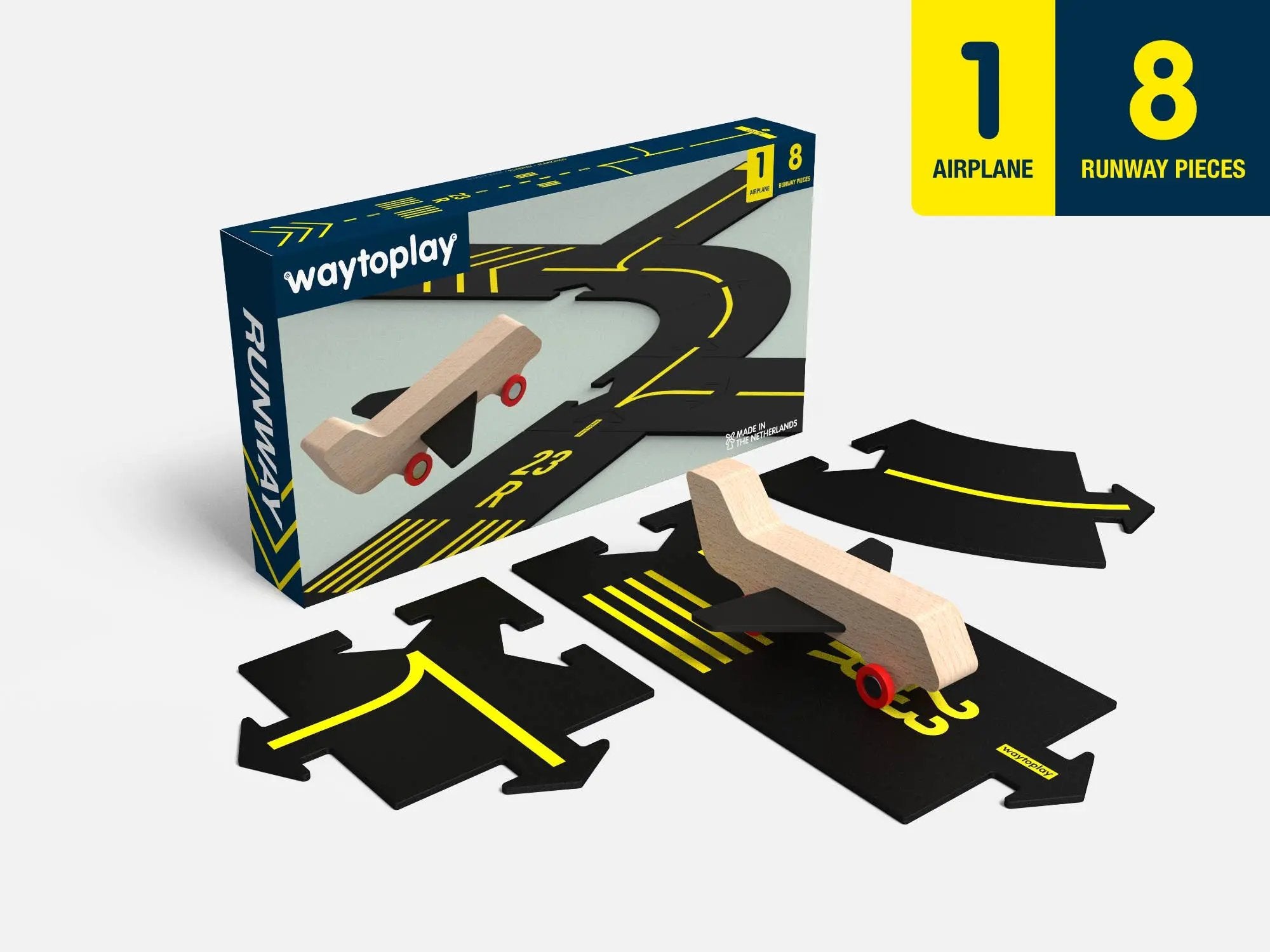 Runway - Kit aéroportuaire flexible by Waytoplay Toys - The Netherlands