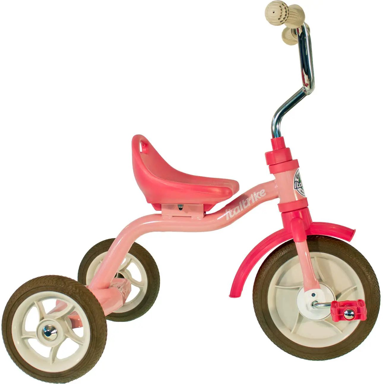 Tricycle Super Touring Rose Italtrike Pour Enfants 2 À 5 Ans Guidon Chromé Châssis Métal Robuste by Italtrike