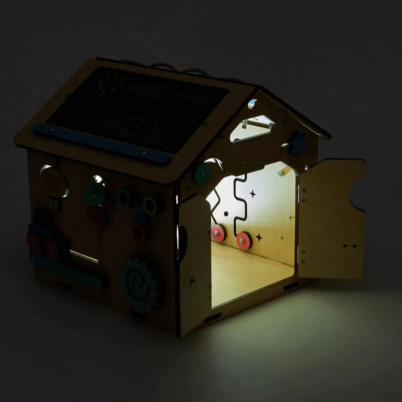 Busy Board Maisonnette Éducative - Bois Mini, 12 à 18 mois - BusyKids by BusyKids
