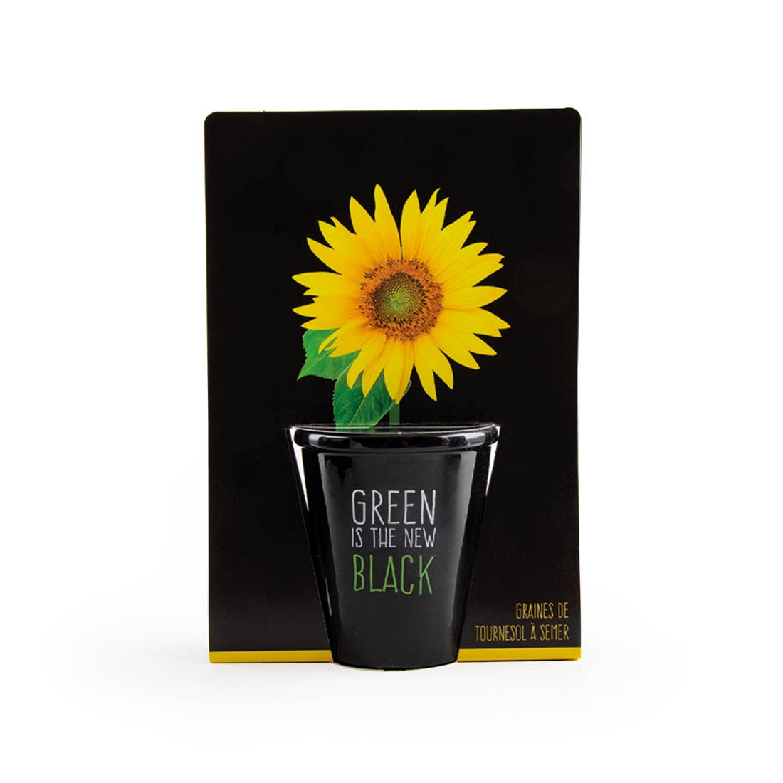 Gamme black - Tournesol - Kit créatif de jardinage Enfant by Radis Et Capucine