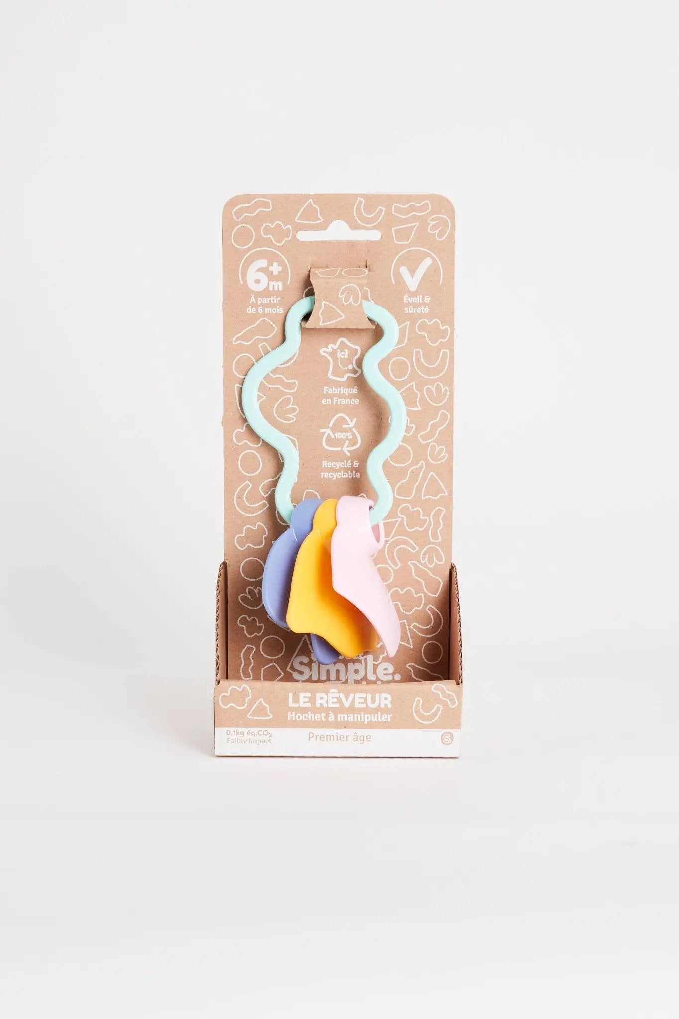 Hochet à manipuler - Made in France - 6mois+ -Ecoresponsable by Le Jouet Simple