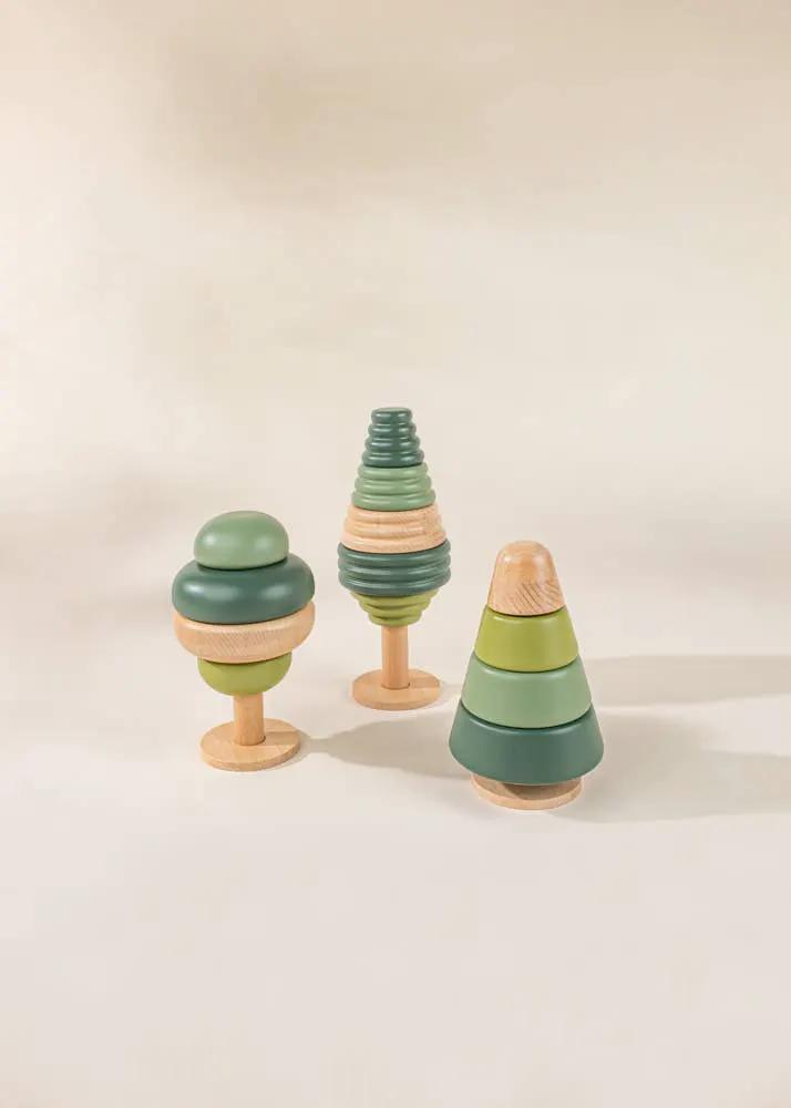 Lot de 3 arbres empilables en bois - Coco Village by Coco Village