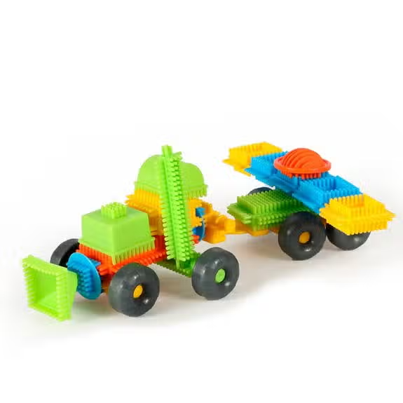 100 Bloko + 4 Figurines 3D Ferme + Rangement - Jeu de construction enfant - myplayground