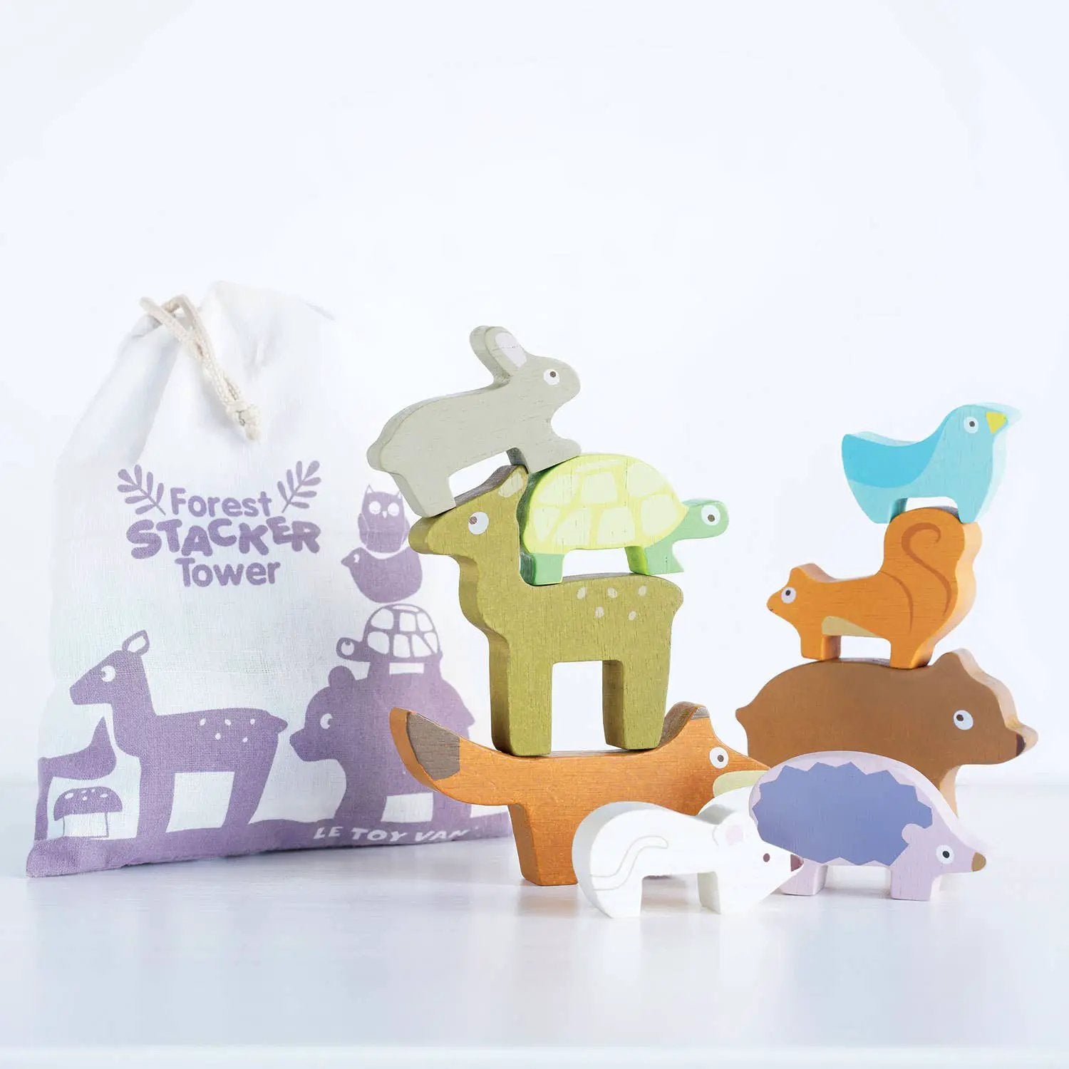 Jeu d'empilage d'animaux de la forêt - Jeu Montessori enfant by Le Toy Van