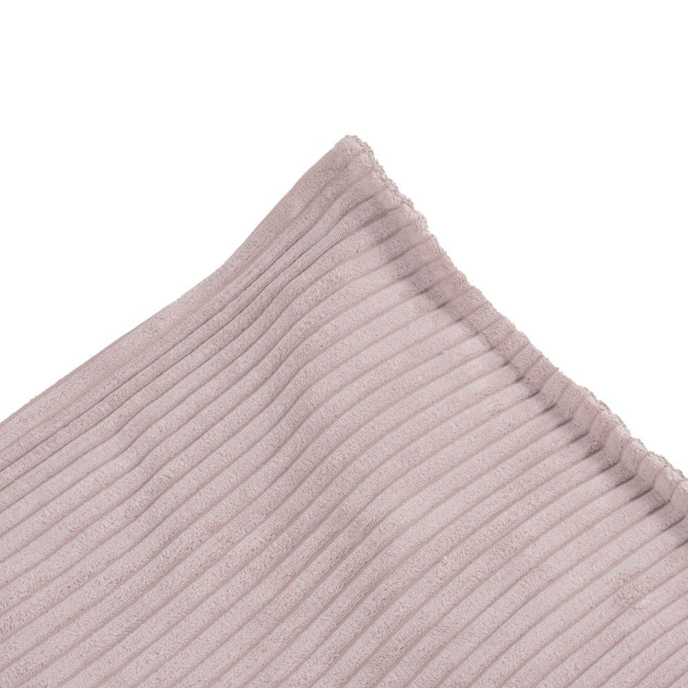 Pouf 60x60 cm - Coussin de sol, velours côtelé rose clair premium - Plush Nest - myplayground