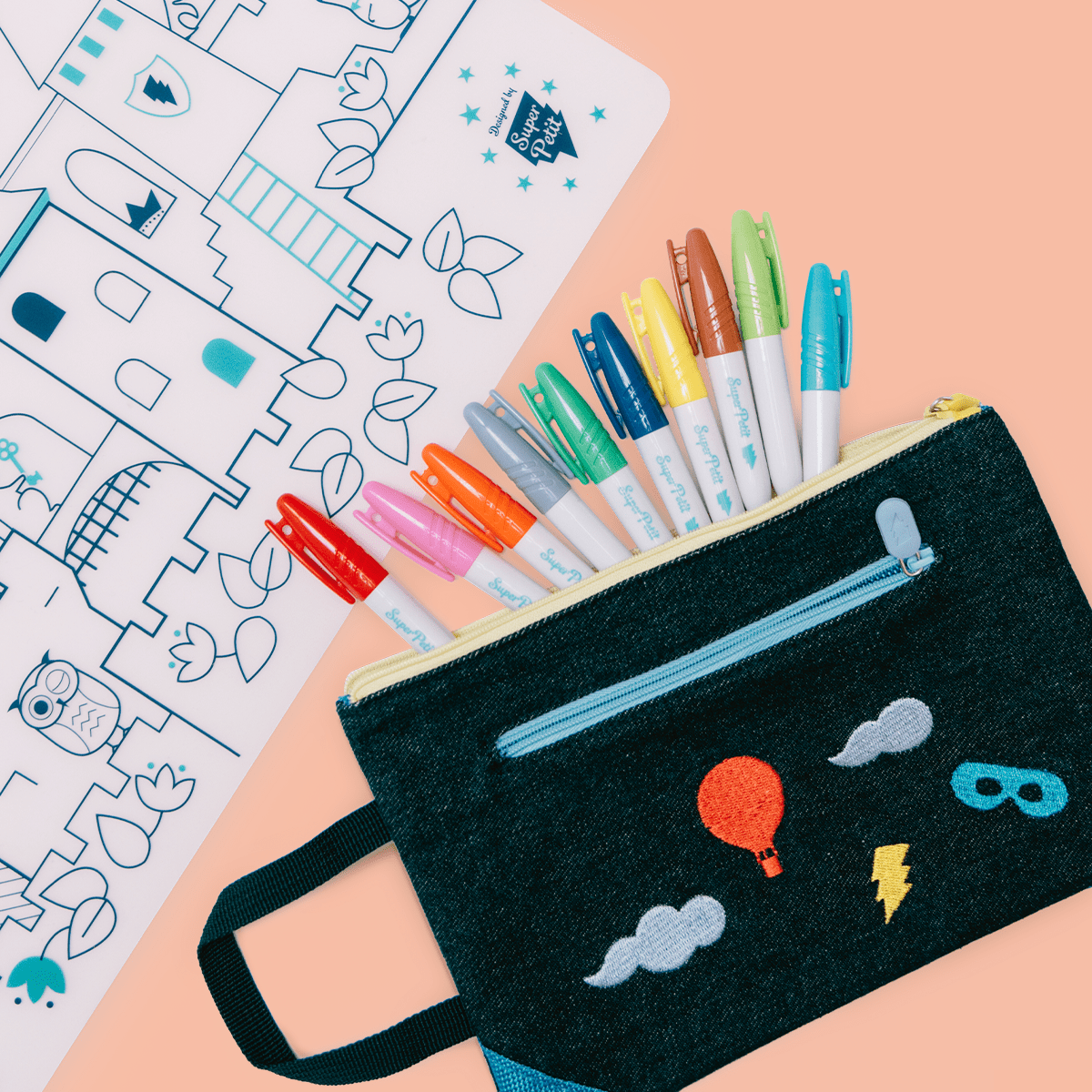 Boîte 10 feutres effaçables - myplayground