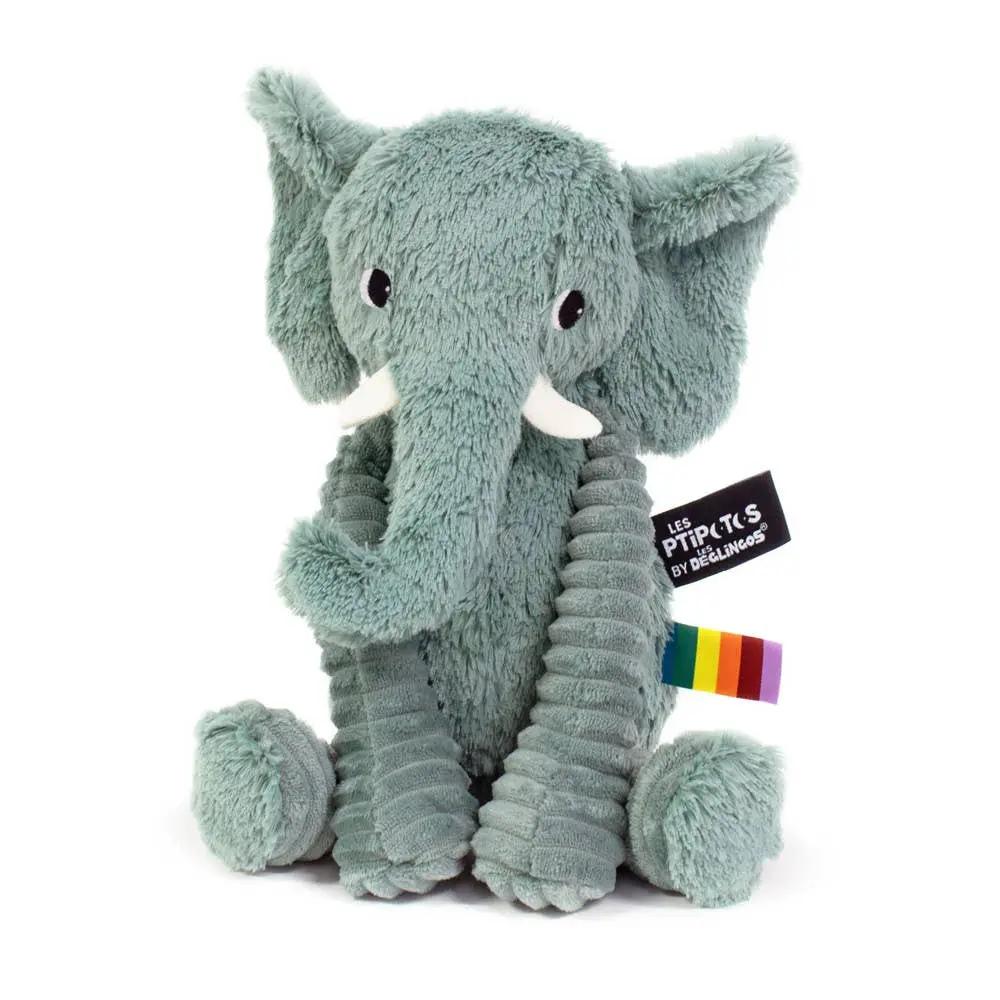 Peluche Les Ptipotos - Vert Éléphant - Les Déglingos, France by Les Déglingos, France