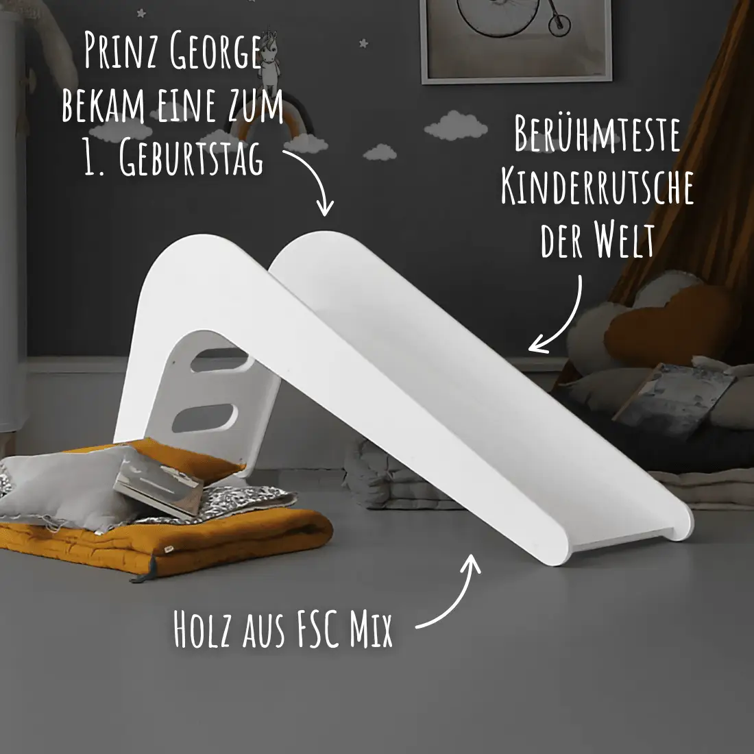 Toboggan En Bois Pour Intérieur Pour Enfants Sûr Et Amusant Idéal Pour Salon Maison Et Chambre by Jupiduu - Designed for Kids