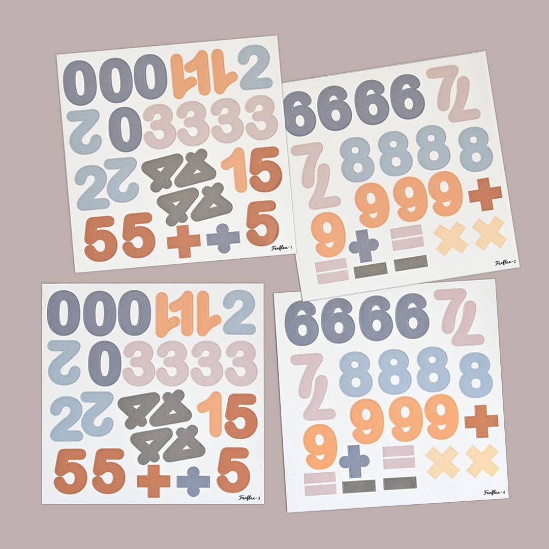 Chiffres magnétiques - bleu caramel - lot de 100 magnets - myplayground