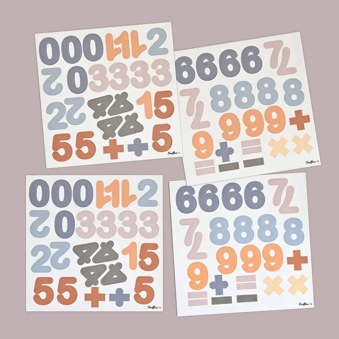 Chiffres magnétiques - bleu caramel- lot de 100 magnets by Ferflex