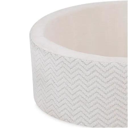 Piscine à balles - ronde 90x30 cm, crème Softie Canvas - Plush Nest - Misioo by Misioo