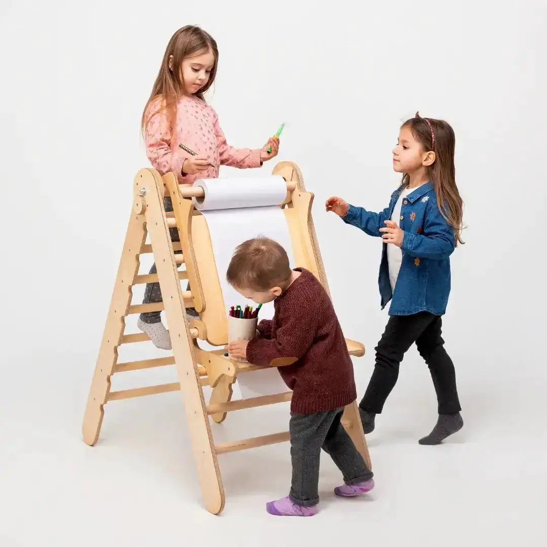 Kids Multifunctional Adjustable Easel Desk With Chair For Indoor Art And Learning Playroom by Goodevas