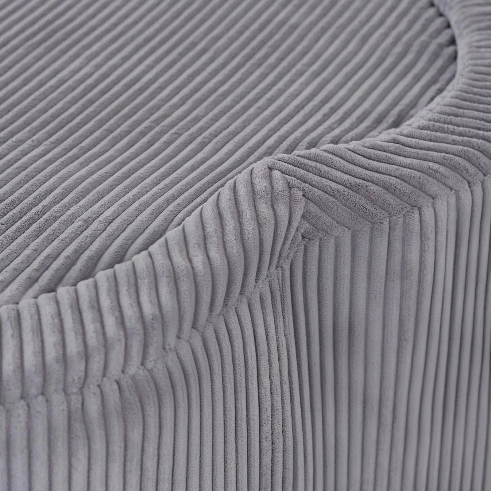 Piscine à balles avec tapis, 95x30, gris clair, velours côtelé premium, Floral Fun Zone (+ 200 boules perle, argent, bleu clair)-Plush nest - Misioo by Misioo