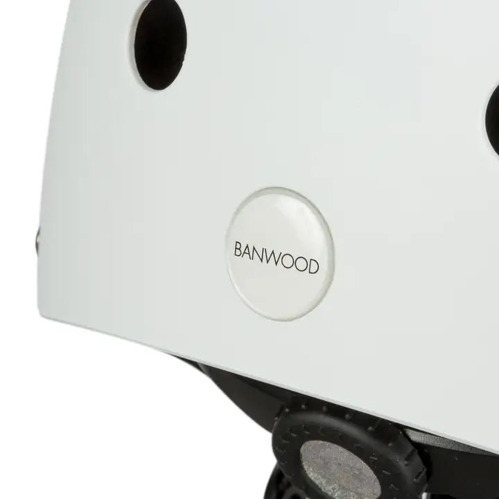 Casque vélo enfant classique blanc mat – sécurité et confort, ajustable 3 à 6 ans – Banwood - myplayground