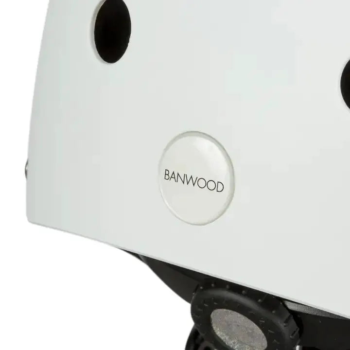 Casque vélo enfant classique blanc mat – sécurité et confort, ajustable 3 à 6 ans – Banwood by Banwood
