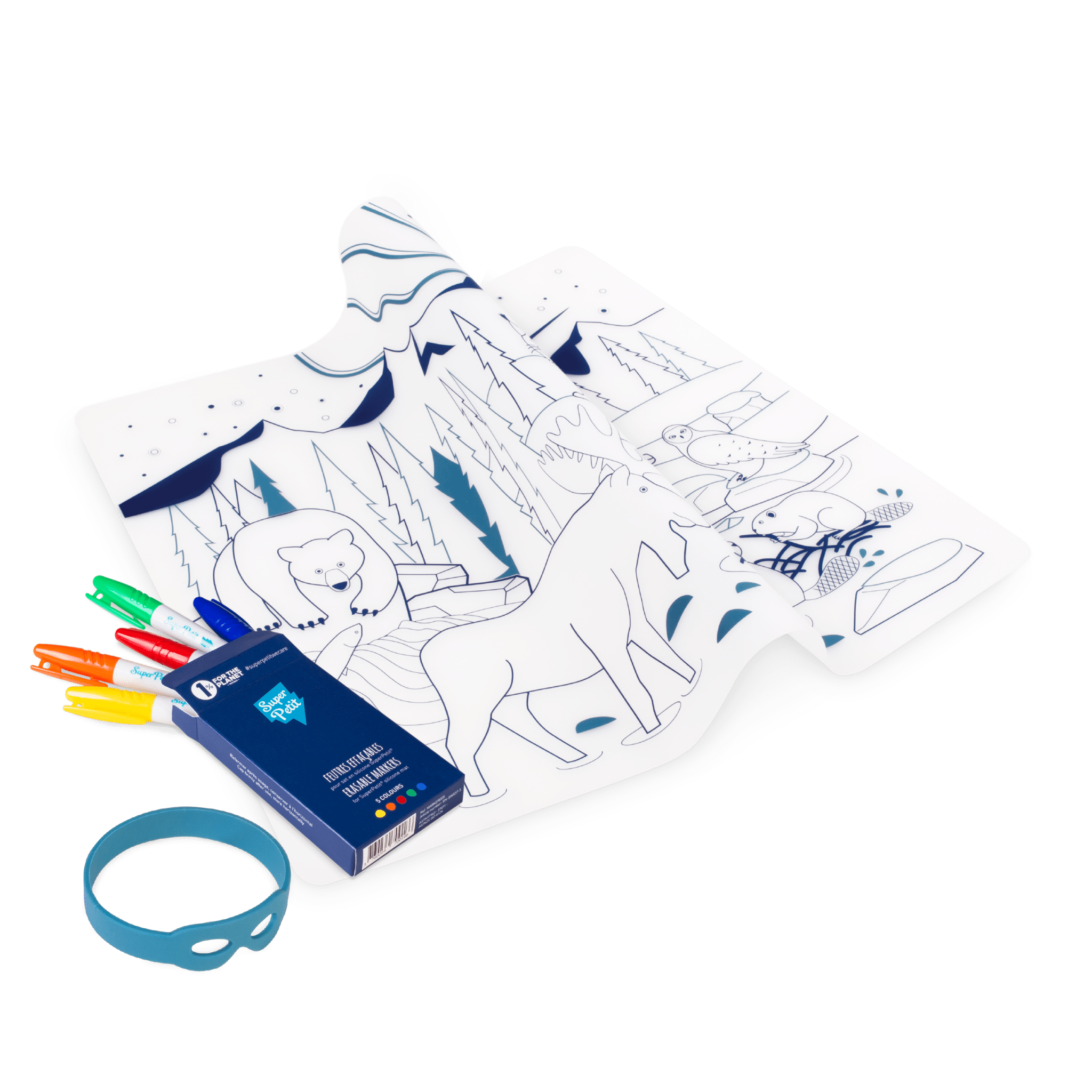 Jeu éducatif: Set de table en silicone BOREAL - Réutilisable by SuperPetit