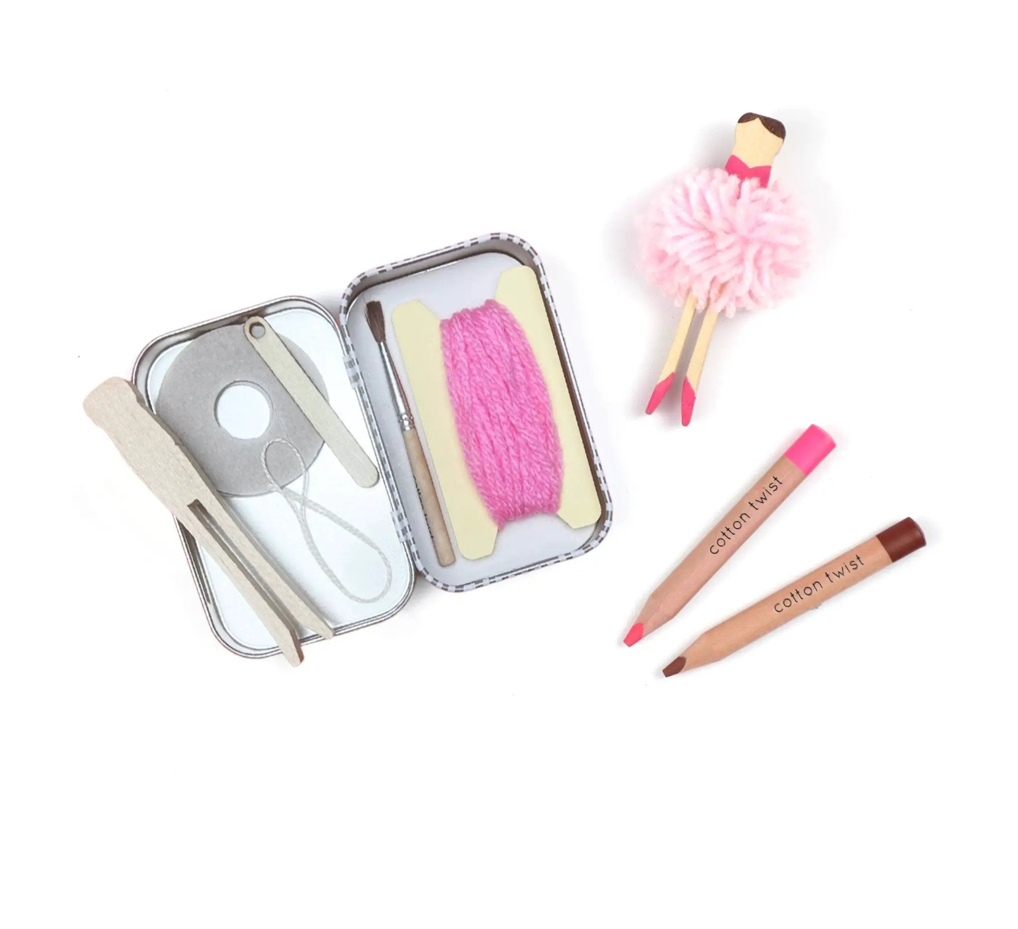 Trousse cadeau pour ballerines à pompons by Cotton Twist